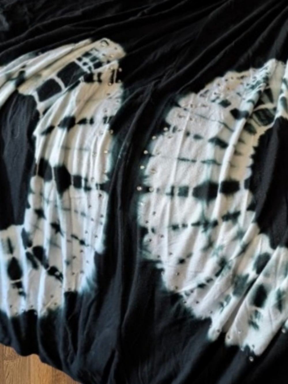 Avenue Black And White Tie-Dye Pattern Maxi Skirt Size 2X (22/24) - Picture 9 of 11